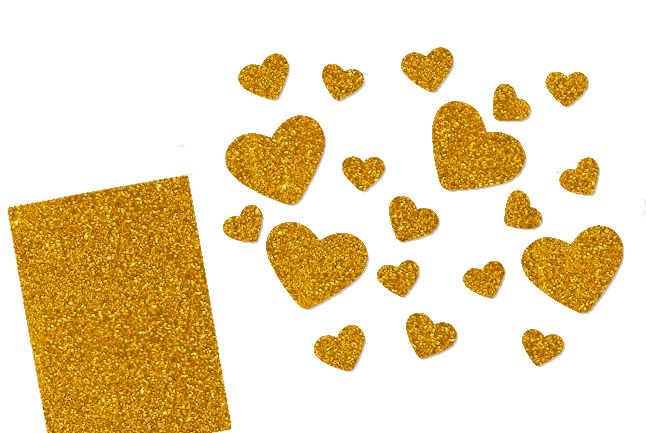 Glitzer Herzen-Set 20 Stück