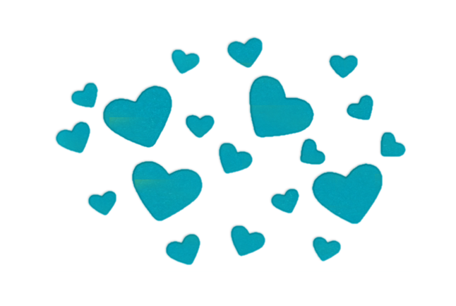 Herzen-Set Flock samtig weich 20 Stück