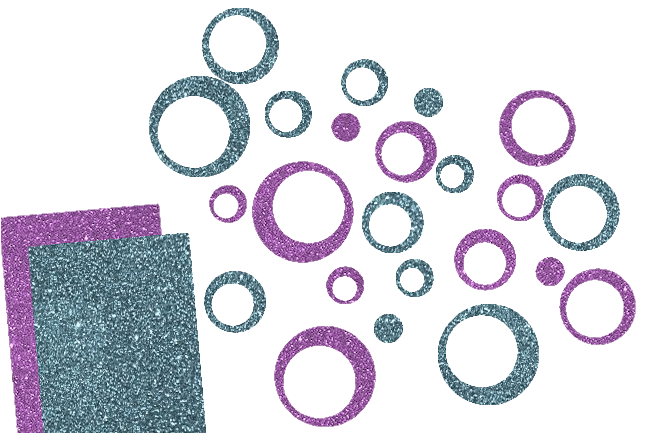 Glitzer Kreise-Set 24 Stück