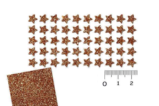 Glitzer Mini Sternen Set 50 Stück