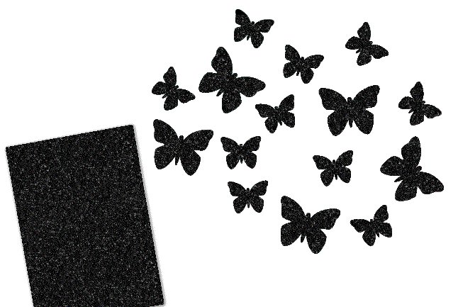 Glitzer Schmetterlingen-Set 15 teilig