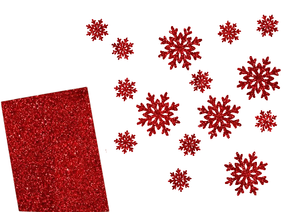 Glitzer Schneeflocken-Set 15 teilig