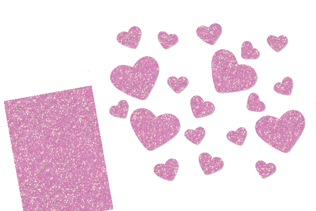 Glitzer Herzen-Set 20 Stück