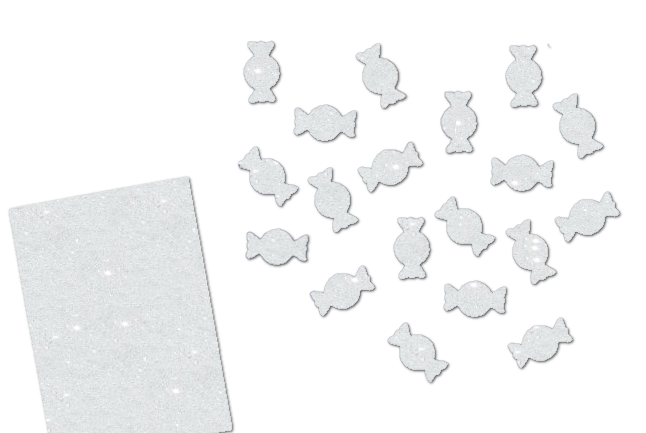 Glitzer Bonbons-Set 50 Stück