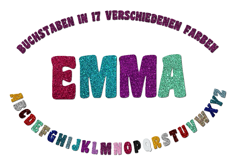 Buchstaben "Emma" 4cm hoch