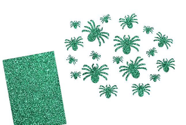 Glitzer Spinne ( Farbe: aubergine )