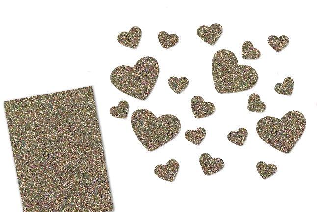 Glitzer Herzen-Set 20 Stück