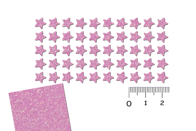 Glitzer Mini Sternen Set 50 Stück