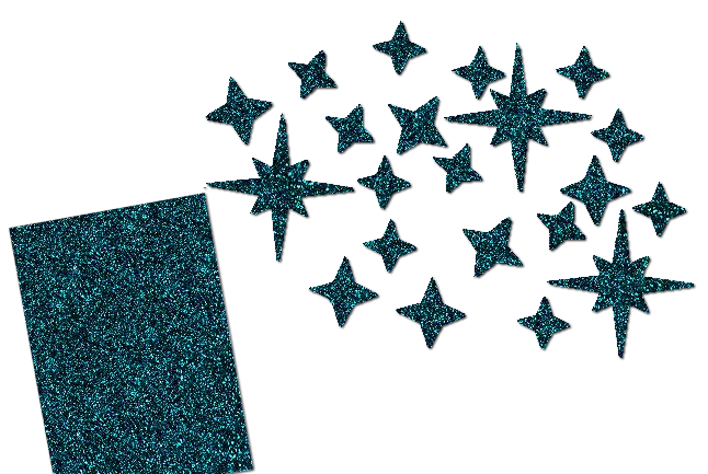 Glitzer Sternen Set 21 Stück