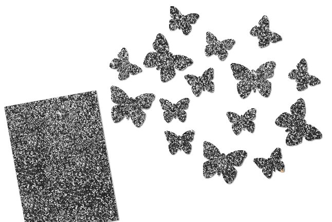 Glitzer Schmetterlingen-Set 15 teilig