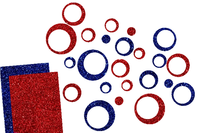 Glitzer Kreise-Set 24 Stück