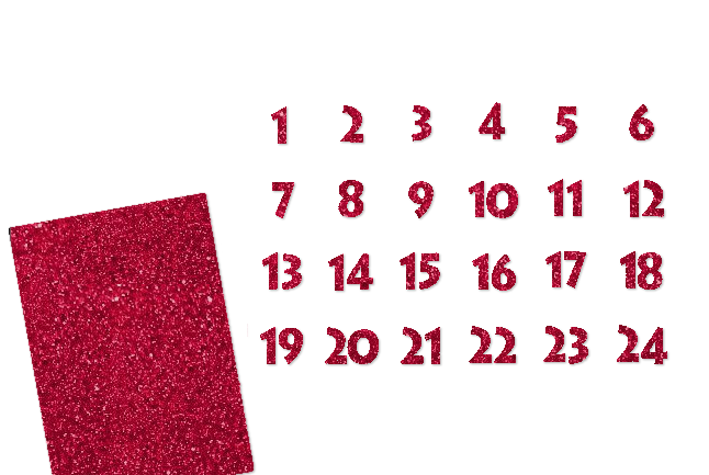 Glitzer Adventszahlen
