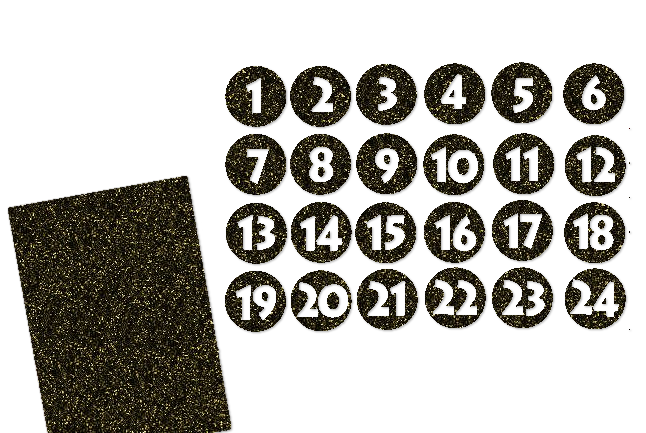 Glitzer Adventszahlen Kreis