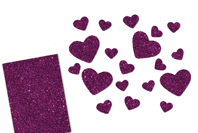 Glitzer Herzen-Set 20 Stück