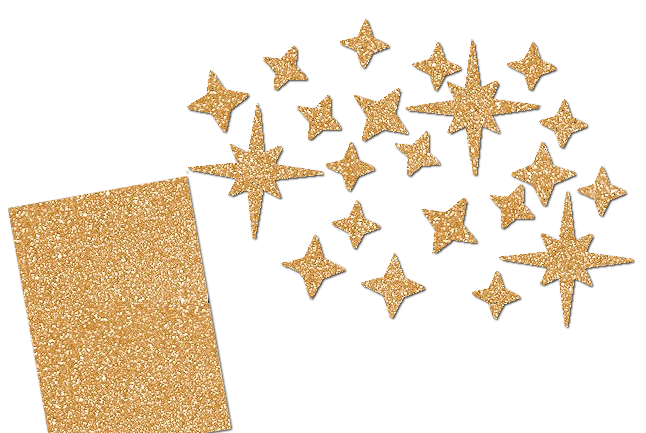 Glitzer Sternen Set 21 Stück
