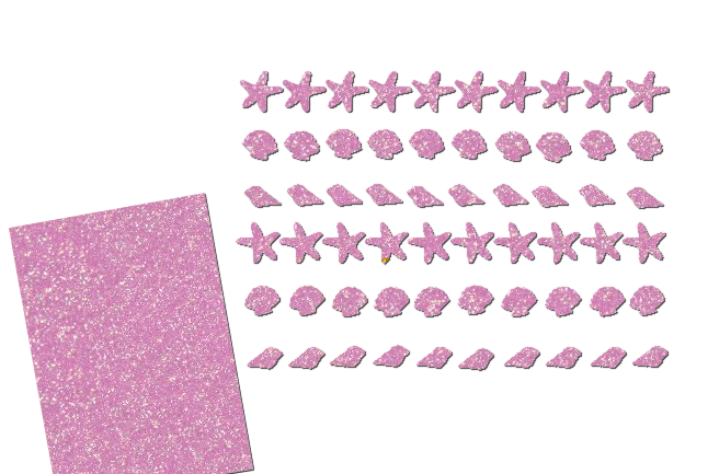 Glitzer Maritim Set  - Seesterne Muscheln Schnecken