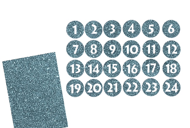 Glitzer Adventszahlen Kreis