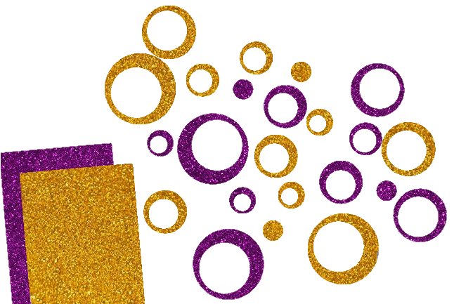 Glitzer Kreise-Set 24 Stück