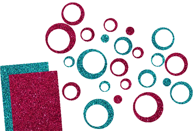 Glitzer Kreise-Set 24 Stück