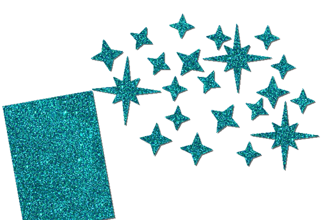Glitzer Sternen Set 21 Stück