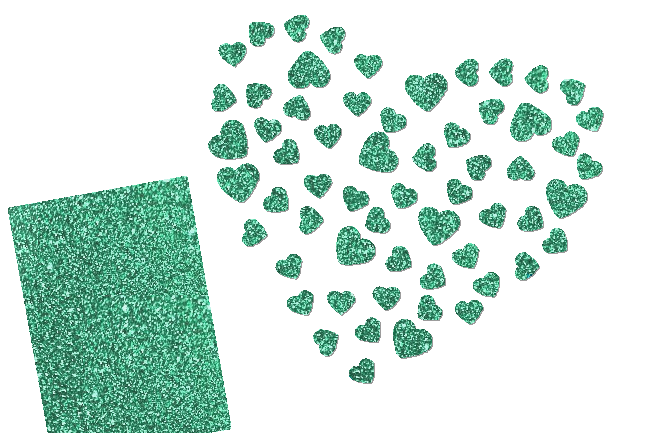 Glitzer Herzen-Set 60 Stück pink 