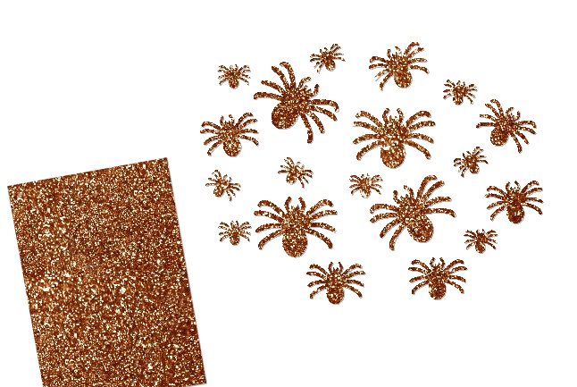 Glitzer Spinne ( Farbe: aubergine )