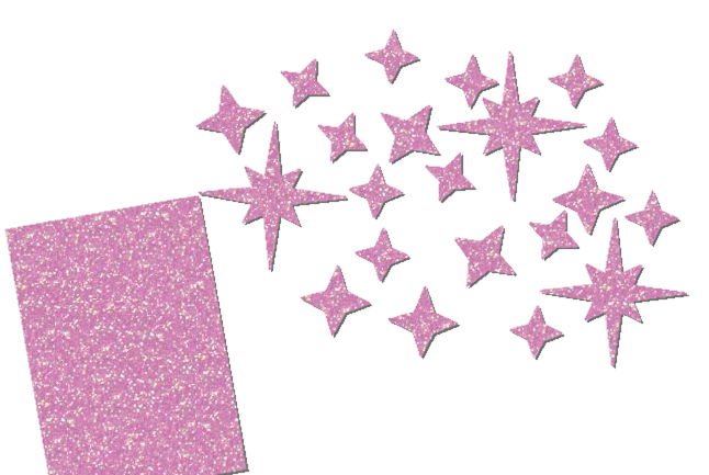Glitzer Sternen Set 21 Stück