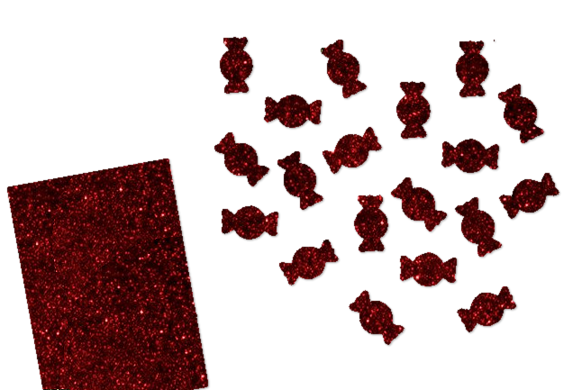 Glitzer Bonbons-Set 50 Stück