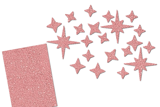 Glitzer Sternen Set 21 Stück