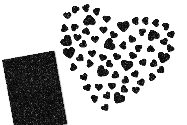 Glitzer Herzen-Set 60 Stück pink 