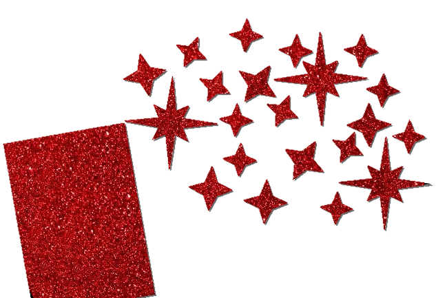 Glitzer Sternen Set 21 Stück