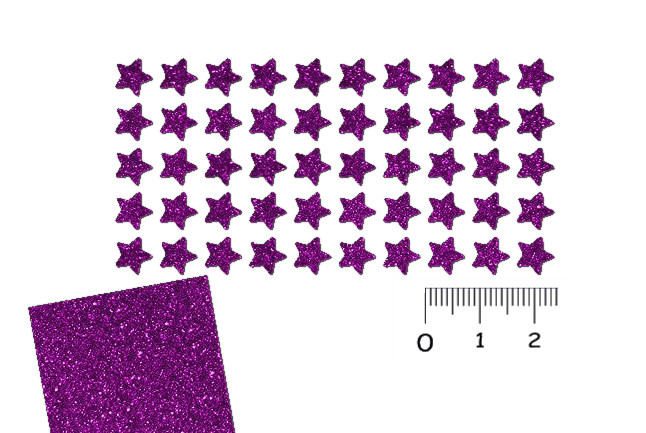 Glitzer Mini Sternen Set 50 Stück