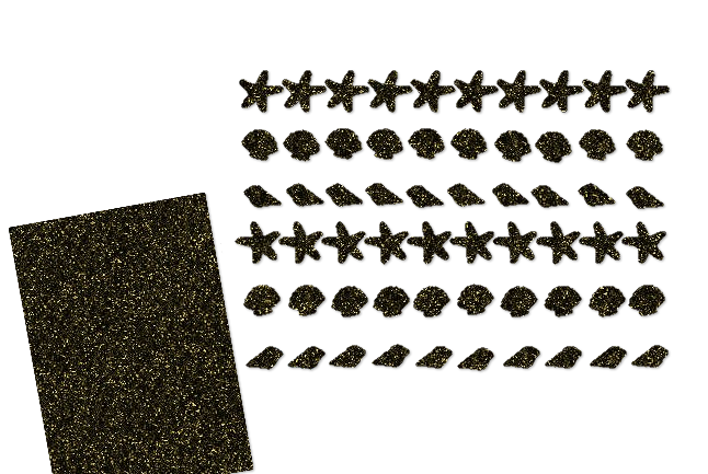 Glitzer Maritim Set  - Seesterne Muscheln Schnecken