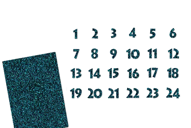 Glitzer Adventszahlen