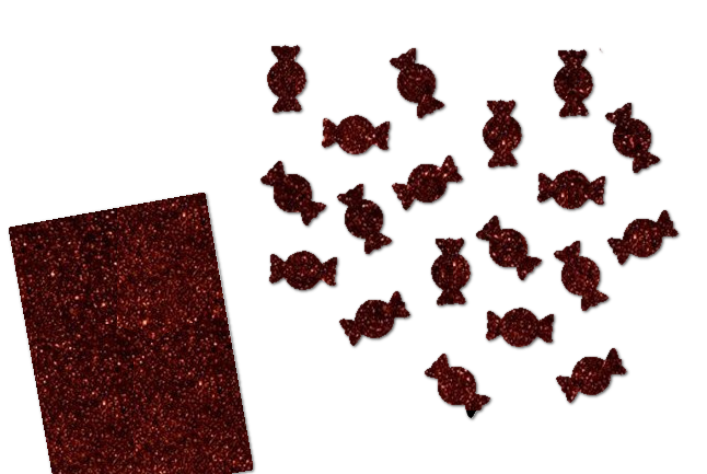 Glitzer Bonbons-Set 50 Stück