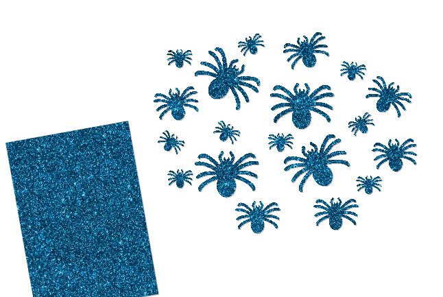 Glitzer Spinne ( Farbe: aubergine )