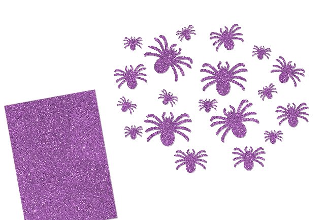 Glitzer Spinne ( Farbe: aubergine )