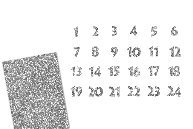 Glitzer Adventszahlen