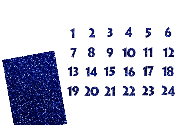 Glitzer Adventszahlen