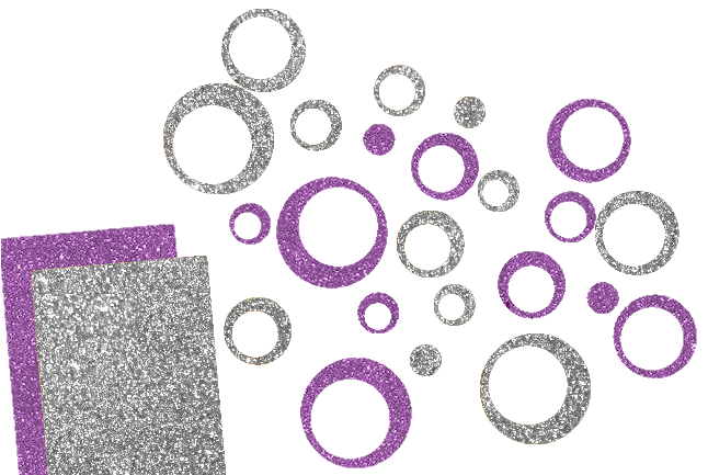 Glitzer Kreise-Set 24 Stück