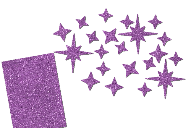 Glitzer Sternen Set 21 Stück