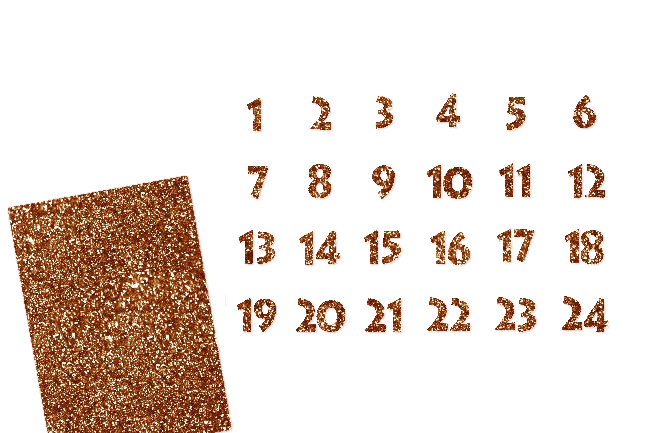 Glitzer Adventszahlen
