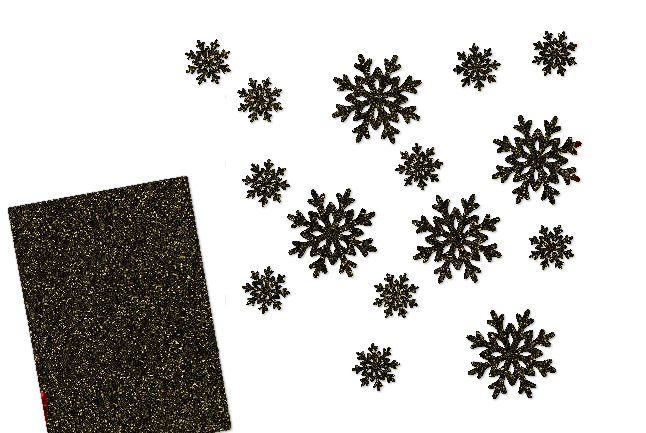 Glitzer Schneeflocken-Set 15 teilig