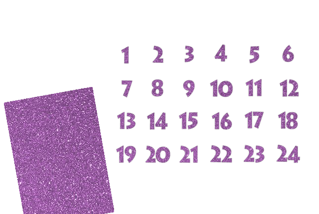 Glitzer Adventszahlen