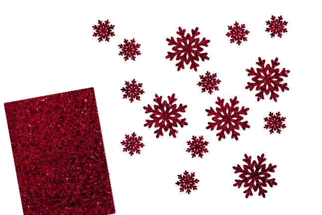 Glitzer Schneeflocken-Set 15 teilig