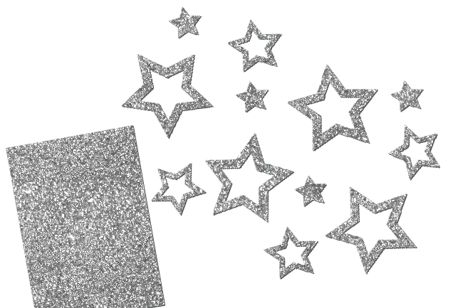 Glitzer Sterne Set 12 Stück