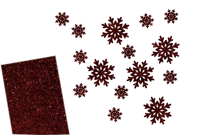 Glitzer Schneeflocken-Set 15 teilig