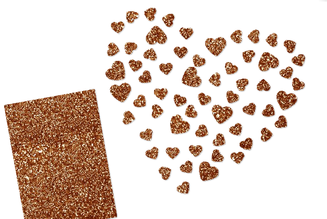 Glitzer Herzen-Set 60 Stück pink 