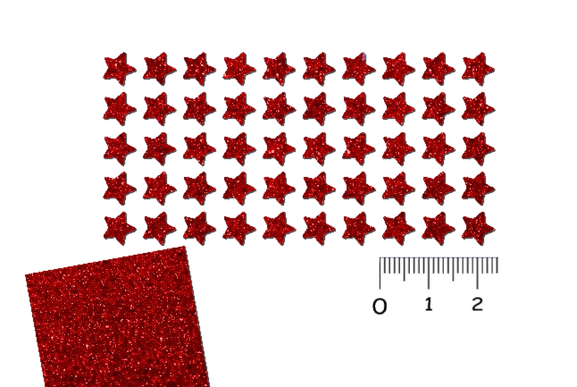 Glitzer Mini Sternen Set 50 Stück