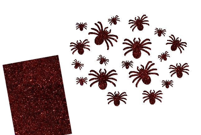 Glitzer Spinne ( Farbe: aubergine )